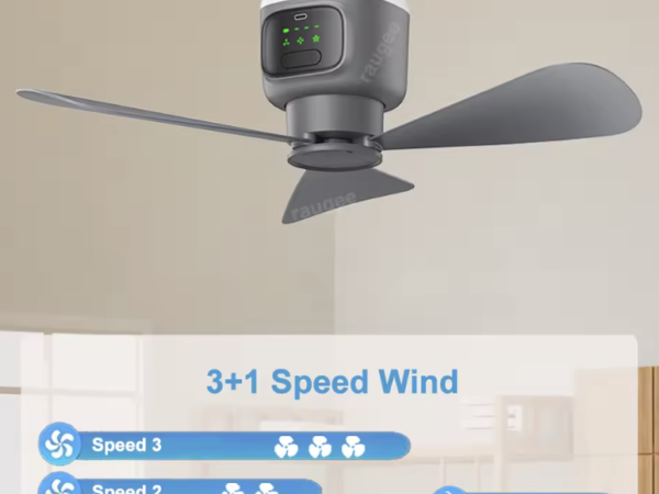 Portable Camping Ceiling Fan with LED Light