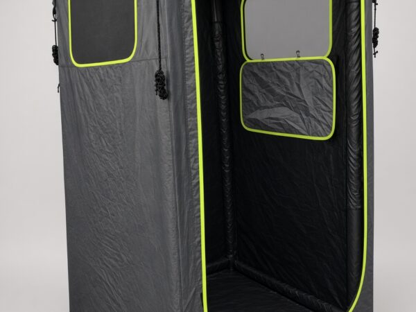 Cube Air Shower Tent angled view